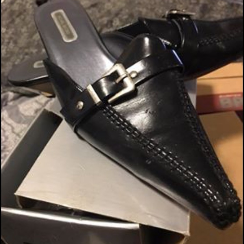 Black Slip Ons (small heel)